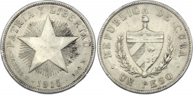 Cuba 1 Peso 1915
KM# 15; Silver; XF-
