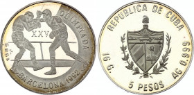 Cuba 5 Pesos 1989
KM# 224; Silver, Proof; Olympic Games – 25th Olympic Games Barcelona '92