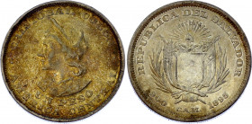 El Salvador 1 Peso 1895 C.A.M.
KM# 115.1; Silver; XF