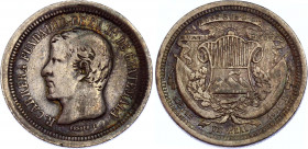 Guatemala 1 Real 1868 R
KM# 145; Silver; Rafael Carrera; VF+