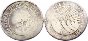 Central American Republic Honduras 1 Real 1830
KM# 19.2; Silver