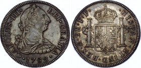 Mexico 2 Reales 1782 FF
KM# 88.2; Silver; Carlos III; UNC with amazing toning!