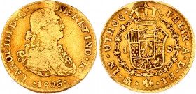 Mexico 1 Escudo 1806 TH
KM# 120; Gold (.875) 3,29g.; Charles IV; Mint: Mexico City; VF
