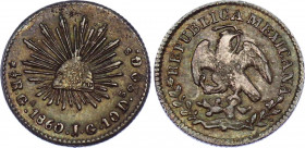 Mexico 1/2 Real 1860 Ga JG
KM# 37.5; Silver; UNC with pleasant toning