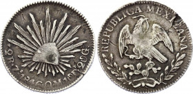 Mexico 2 Reales 1846 Zs OM
KM# 374.12; Silver; XF weak strike, bulged die