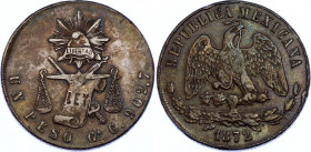 Mexico 1 Peso 1872 Ga C
KM# 408.3; Silver; XF