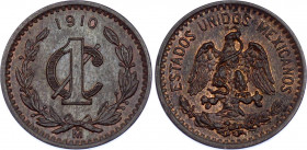 Mexico 1 Centavo 1910 Mo
KM# 415; UNC
