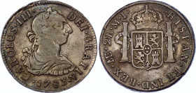 Peru 2 Reales 1783 MI
KM# 76; Silver; Carlos III; with edge defect