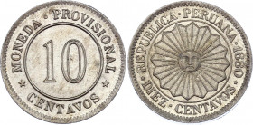 Peru 10 Centavos 1880
KM# 198; UNC