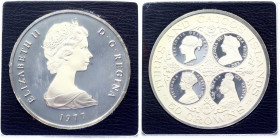 Turks and Caicos Islands 50 Crowns 1977 
KM# 21; Silver; Elizabeth II; Proof