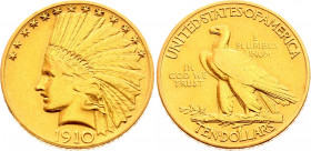 United States 10 Dollars 1910
KM# 130; Gold (.900) 16,52g.; Eagle - Indian Head; XF-AUNC