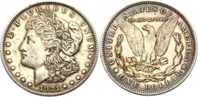 United States 1 Dollar 1921
KM# 110; Silver (.900) 26.73 g.