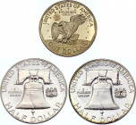 United States Lot of 3 Proof Coins 1962 - 1979
1/2 & 1 Dollar 1962 - 1979; with Silver, Proof