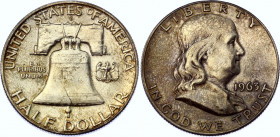 United States 1/2 Dollar 1963 D Double strike
KM# 199; Silver; "Franklin Half Dollar";