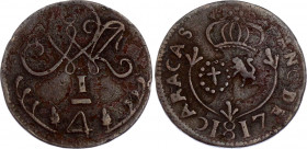 Venezuela Caracas 1/4 Real 1817
C# 2; Large date; Fernando VII; VF