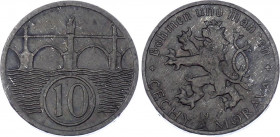 Bohemia & Moravia 10 Haleru 1941 Error Without "4"
KM# 1; XF
