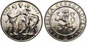 Czechoslovakia 100 Korun 1955
KM# 45; Silver; 10th Anniversary - Liberation Germany; UNC