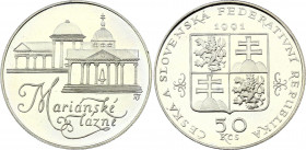 Czechoslovakia 50 Korun 1991 Proof
KM# 156; Silver Proof; Mariánské Lázně