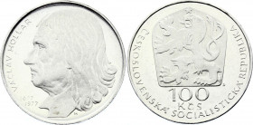 Czechoslovakia 100 Korun 1977 Proof
KM# 88; Silver Proof; 300th Anniversary - Death of Václav Hollar