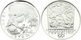 Czechoslovakia 100 Korun 1979 Proof
KM# 99; Silver Proof; 150 Years - Birth of Ján Botto