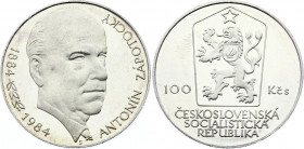 Czechoslovakia 100 Korun 1984 Proof
KM# 115; Silver Proof; Centennial - Birth of Antonín Zápotocký