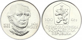 Czechoslovakia 100 Korun 1985 Proof
KM# 116; Silver Proof; 200th Anniversary - Birth of Ján Hollý