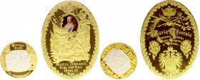Czech Republic Lot of 2 Medals 2017
Gilded copper; Moteves: Bohemian old legends - Father Chech & Maria Theresia; with certificates