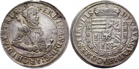Austria Tyrol 1 Taler 1564 - 1595 (ND)
Dav# 8097; Silver 28.57 g.; Ferdinand II (1564-1595); Mint: Hall; VF-XF