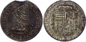 Austria Tyrol 1 Taler 1577 - 1595 (ND) Clipped
MT# 274: ARCHI AVSTR, Variant# 3, Obverse: ꜸSTRI; Clipped Coin Error; Silver; Hall; Ferdinand II of Ty...