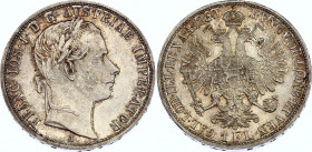 Austria 1 Florin 1860 A
KM# 2219; Silver; Franz Joseph I; UNC with mint luster