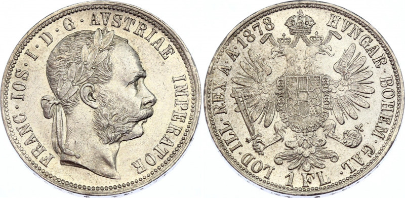 Austria 1 Florin 1878
KM# 2222; Silver; Franz Joseph I; AUNC with mint luster