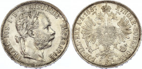 Austria 1 Florin 1887
KM# 2222; Silver; Franz Joseph I; XF