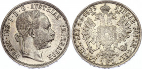 Austria 1 Florin 1889
KM# 2222; Silver; Franz Joseph I; UNC