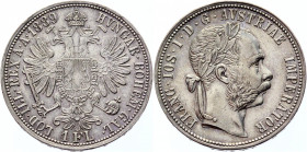 Austria 1 Florin 1889 
KM# 2222; Silver 12,34g.; Franz Joseph I; AUNC