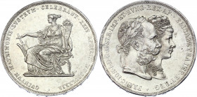 Austria 2 Florin 1879
X# M5; Silver; Franz Joseph I - Silver Wedding Jubilee