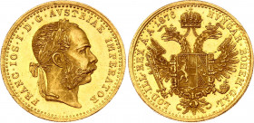 Austria 1 Dukat 1876
KM# 2267; Gold (.986) 3.49 g., 20 mm; Franz Joseph I; with mint luster