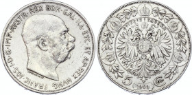 Austria 5 Corona 1909
KM# 2813; Silver; Franz Joseph I; XF
