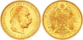 Austria 10 Corona 1897
KM# 2805; Gold (.900) 3.38g 19mm; Franz Joseph I