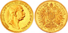 Austria 10 Corona 1909
KM# 2815; Gold (.900) 3.38g 18.95mm; Franz Joseph I