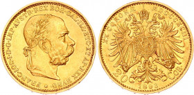 Austria 20 Corona 1893
KM# 2806; Gold (.900) 6.78 g., 21 mm.; Franz Joseph I