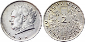 Austria 2 Schilling 1928 
KM# 2843; Silver 11,96g.; Centennial - Death of Franz Schubert; UNC