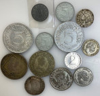 Austria - Hungary Nice Lot of 13 Coins 1625 - 1994
with Silver; Various Dates & Denominations