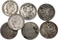 Austria - Hungary 7 x 20 Kreuzer / Krajczar 1764 - 1848
Silver; Various dates and literas combinations
