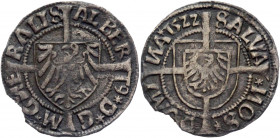 German States Deutsche Order Sсhilling 1522 
Vossberg# 1271; Silver 0,74g.; XF