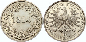 German States Frankfurt Silver Medal 1814 / 1846
Medal 1814/1846, war memorial for officers and soldiers. Eagle (the stamp of the guilders 1842/1855)...