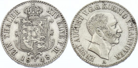 German States Hannover Thaler 1848 A
KM# 197.1; Silver, Ernst August; VF.