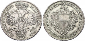 German States Lubeck 48 Schilling 1752 JJJ
KM# 168; Silver; XF