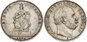 German States Prussia 1 Thaler 1871 A
KM# 500; Silver; Wilhelm I; "Siegestaler"; Victory over France; XF