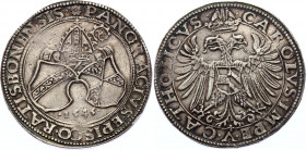 German States Regensburg - Bistum Taler 1545 Pankraz from Sinzenhofen
Dav# 9680; Silver 28,88g.; As: Mitre more than two at an angle coats of arms pu...