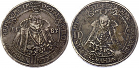 German States Saxe-Weimar 1 Taler 1583
MB# 47; Silver; Friedrich Wilhelm and Johann